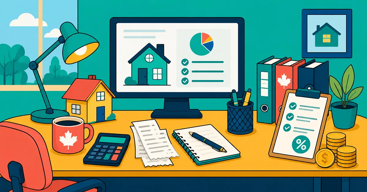 Self-employed Canadian calculating home office deduction on CRA T2125 form