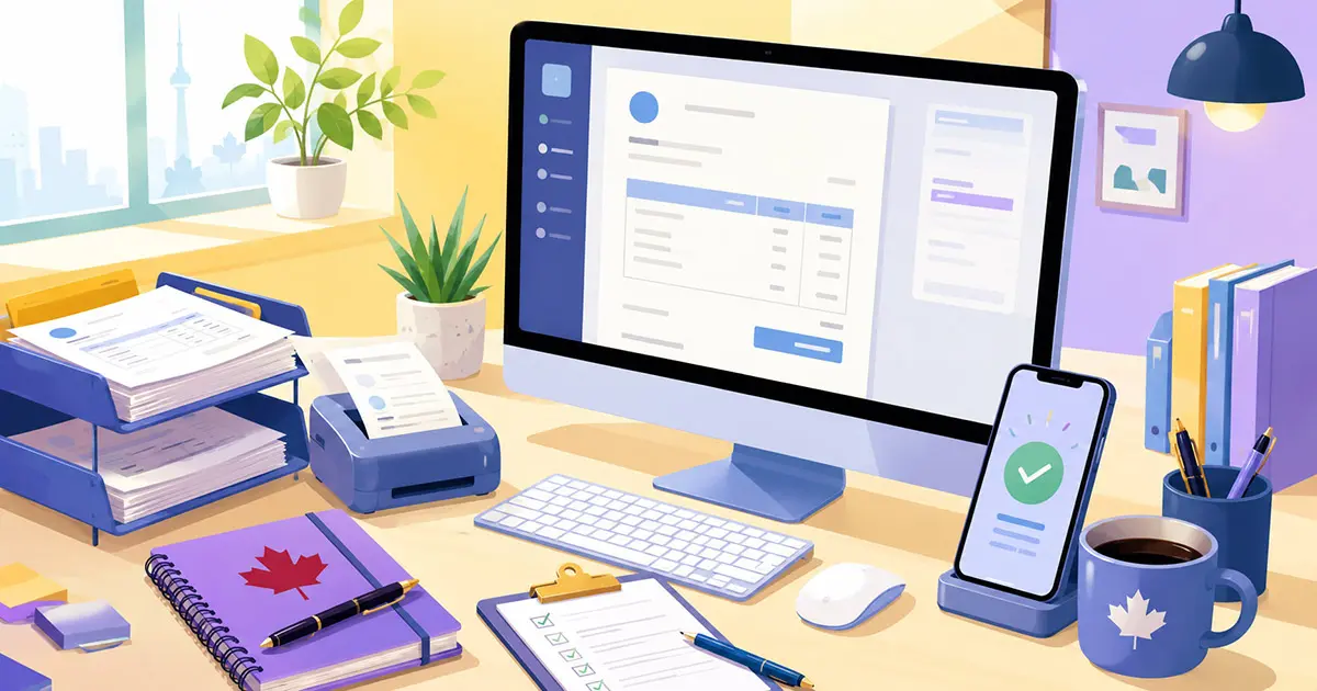 Canadian freelancer creating a professional invoice with GST/HST